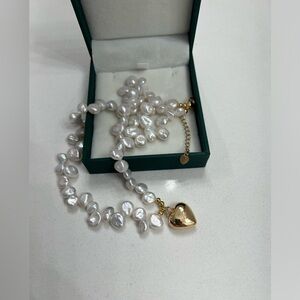Heart gold plated necklace